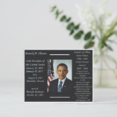 Barack Obama Postcard Postkarte (Stehend Vorderseite)
