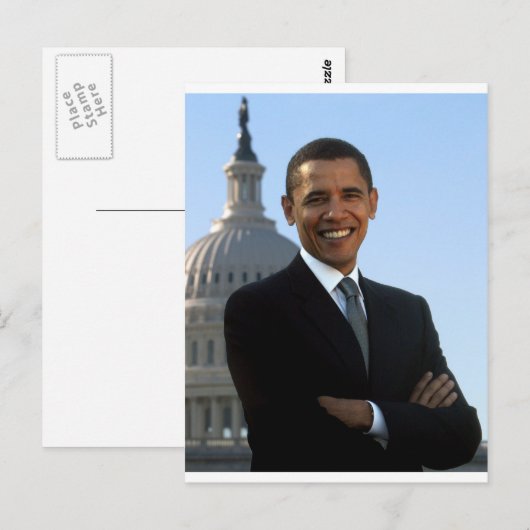 Barack Obama Postkarte (Vorne/Hinten)