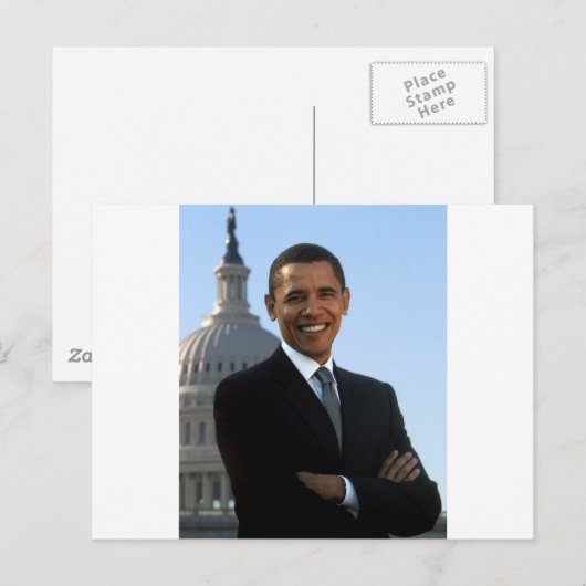 Barack Obama Postkarte (Vorne/Hinten)