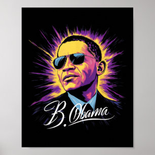 Barack Obama Präsident Portrait Patriotic Poster