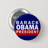 Barack Obama: Präsident! (Schaltfläche Pinback) Button (Vorne & Hinten)