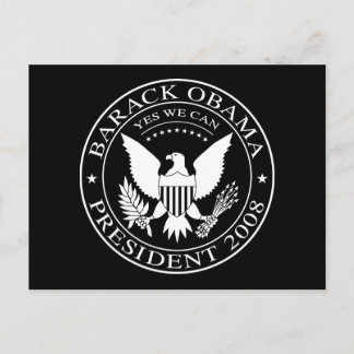 Barack Obama Präsident Siegel 2008 Postcard Postkarte