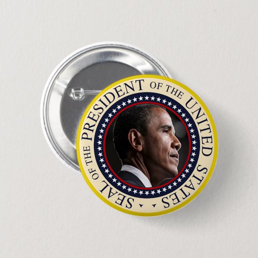 Barack Obama Präsident Siegel Button (Vorne & Hinten)