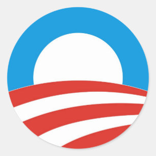 Barack Obama Präsident usa Logo Wahlen 2012 Runder Aufkleber