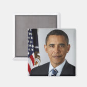 Barack Obama Präsidentengemälde Magnet (Vorderseite/Rückseite)