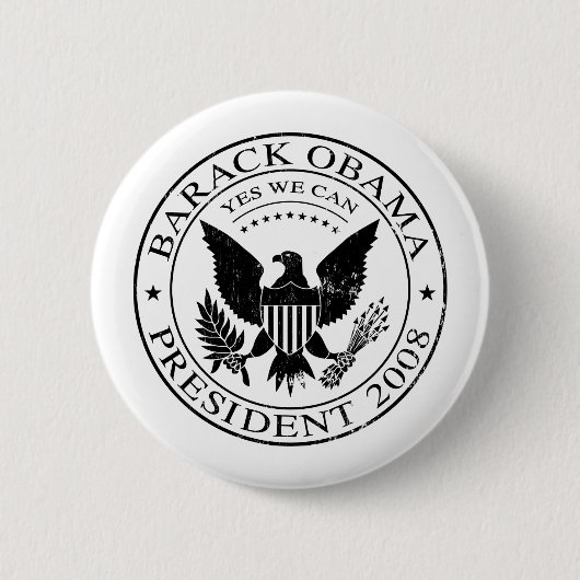 Barack Obama Präsidentenknopf Siegel-2008 Button (Vorderseite)