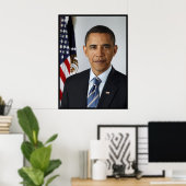 Barack Obama Präsidentenportrait Poster (Heimbüro)