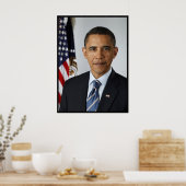 Barack Obama Präsidentenportrait Poster (Küche)