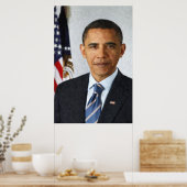 Barack Obama Präsidentenportrait Poster (Küche)