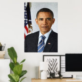 Barack Obama Präsidentenportrait Poster (Heimbüro)