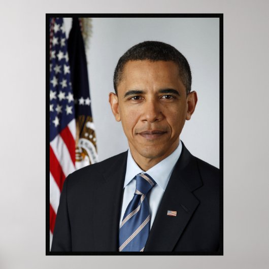 Barack Obama Präsidentenportrait Poster (Vorne)