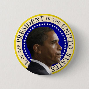 Barack Obama - Präsidentenprofil-Knopf Button