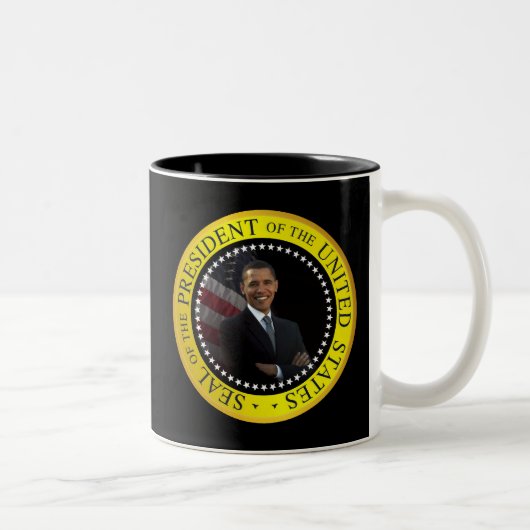 Barack Obama - PräsidentenSiegel-Tasse Zweifarbige Tasse (Rechts)