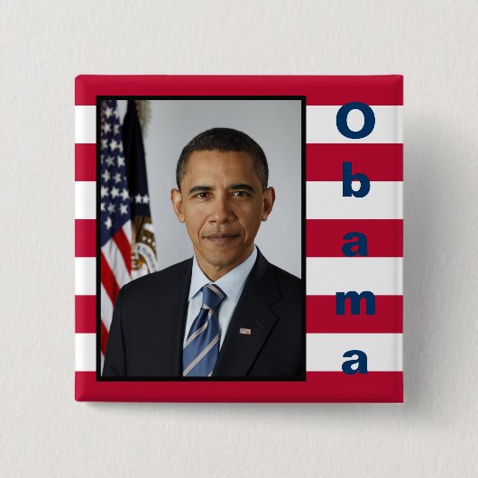 Barack Obama-Presidential Portrait Button (Vorderseite)