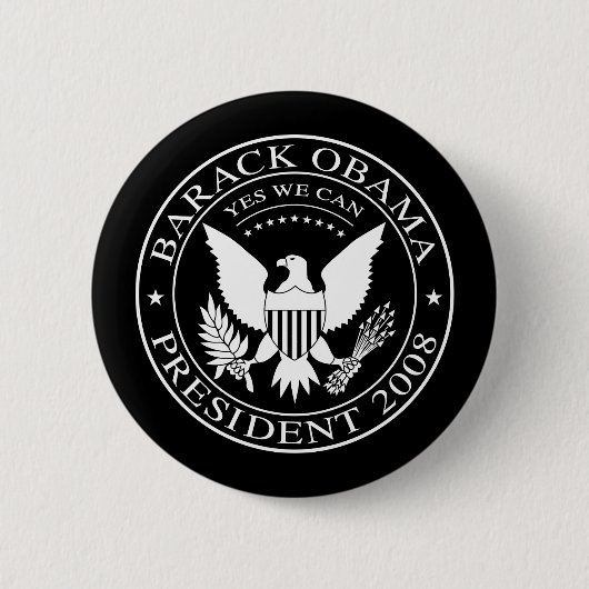 Barack Obama Presidential Seal 2008 Button (Vorderseite)