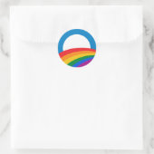 Barack Obama Pride Button - Runder Aufkleber (Tasche)