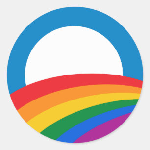 Barack Obama Pride Button - Runder Aufkleber