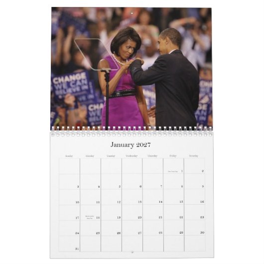 Barack Obama Primärjahreszeit Kalender (Jan 2027)