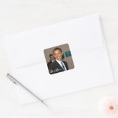 Barack Obama Quadratischer Aufkleber (Umschlag)
