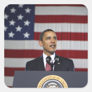 Barack Obama Quadratischer Aufkleber