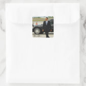 Barack Obama Quadratischer Aufkleber (Tasche)