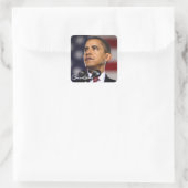 Barack Obama Quadratischer Aufkleber (Tasche)