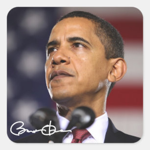 Barack Obama Quadratischer Aufkleber