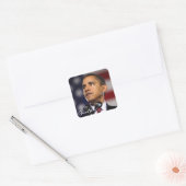 Barack Obama Quadratischer Aufkleber (Umschlag)