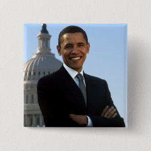 Barack Obama - quadratisches Button