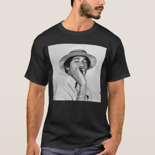 Barack Obama raucht im College Vintage Young Obam T-Shirt