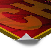 Barack Obama Red & Gold Poster (Ecke)