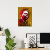 Barack Obama Red & Gold Poster (Heimbüro)