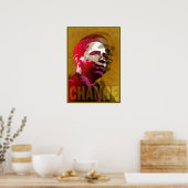 Barack Obama Red & Gold Poster (Küche)