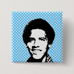 Barack Obama Retro Button