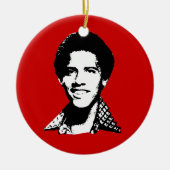 Barack Obama Retro Keramikornament (Vorne)