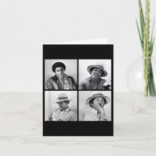 Barack Obama Retro Vintager junger Obama raucht in Karte