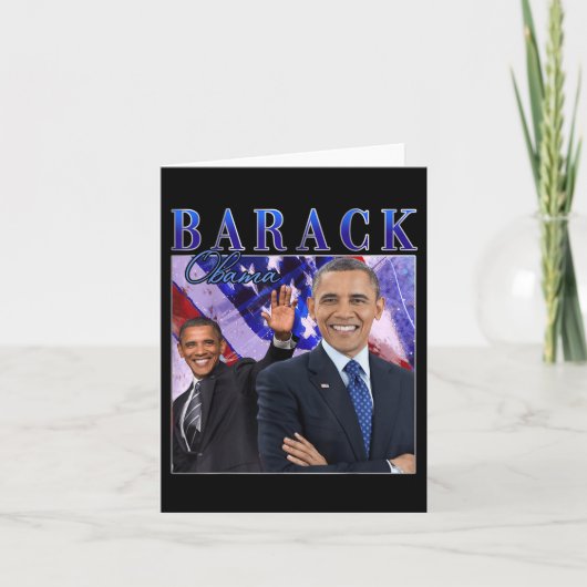 Barack Obama Retro Vintager Stil Karte (Vorderseite)