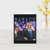 Barack Obama Retro Vintager Stil Karte (Gelbe Blume)