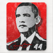 Barack Obama Rot-Porträt Mousepad (Vorne)