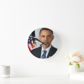 Barack Obama Runde Wanduhr (Zuhause)