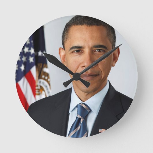 Barack Obama Runde Wanduhr (Vorderseite)