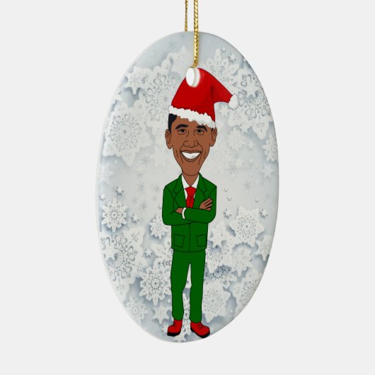 Barack Obama Sankt Keramik Ornament (Rechts)