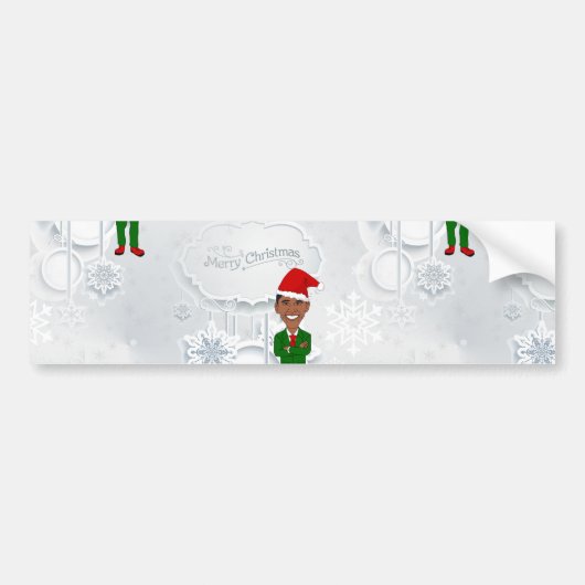 Barack Obama Santa Autoaufkleber (Vorne)