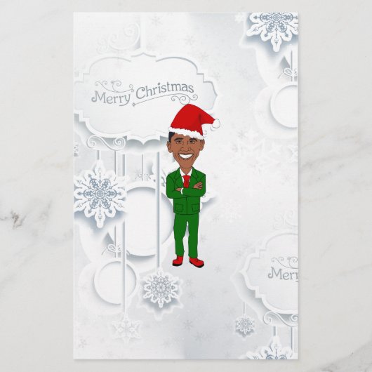 Barack Obama Santa Briefpapier (Vorderseite)