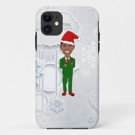 Barack Obama Santa Case-Mate iPhone Hülle (Rückseite)