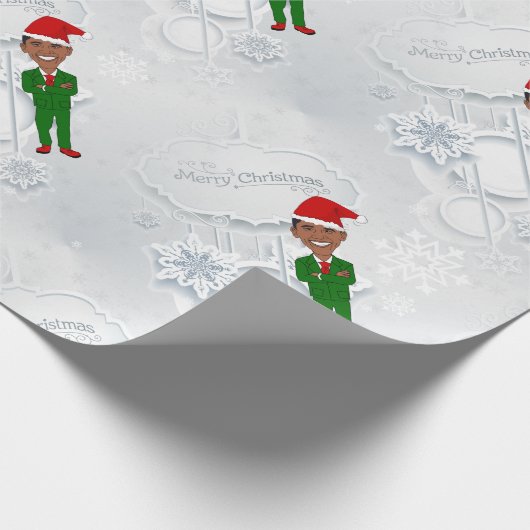 Barack Obama Santa Geschenkpapier (Ecke)