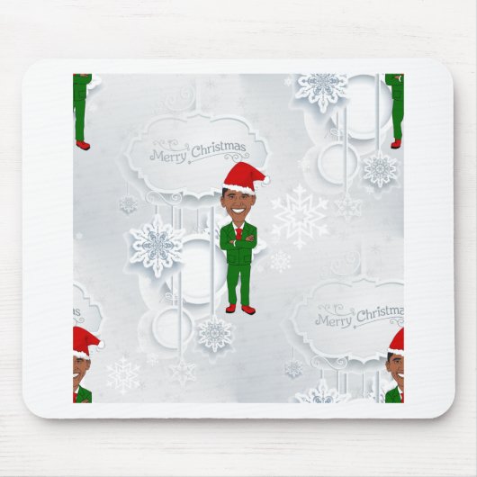 Barack Obama Santa Mousepad (Vorne)