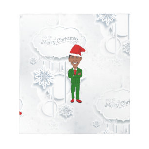 Barack Obama Santa Notizblock