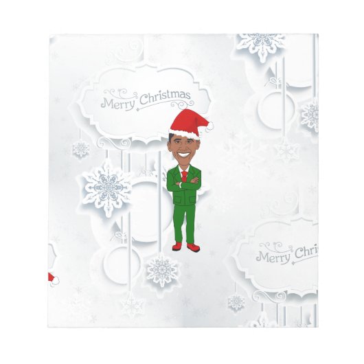 Barack Obama Santa Notizblock (Vorderseite)