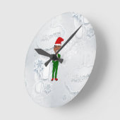 Barack Obama Santa Runde Wanduhr (Winkel)